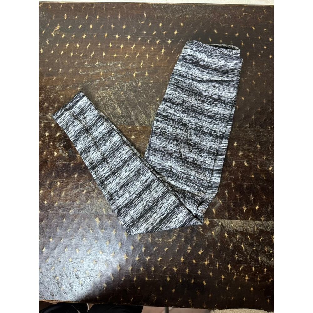 Gray & Black Space Dye Leggings‎ XS/TP High Rise Athleisure Workout